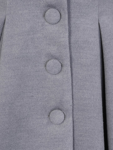 Zľava Sivý dámsky retro kabát s gombíkmi